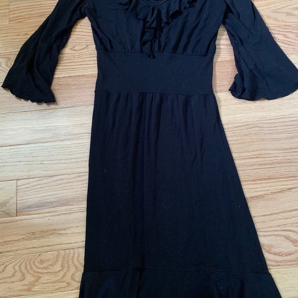 Ruffle Black Dress - Picture 3 of 5